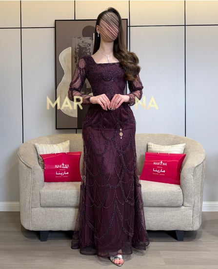 فستان لمياء توتي (فستان توتي كلفه شك راقيه انيقه)