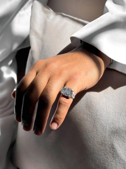 خاتم ملكي رجالي فضه خالص