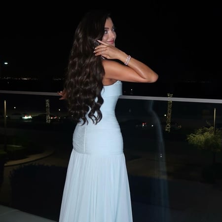 فستان سهرة جورجيت سماوي