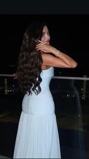 فستان سهرة جورجيت سماوي