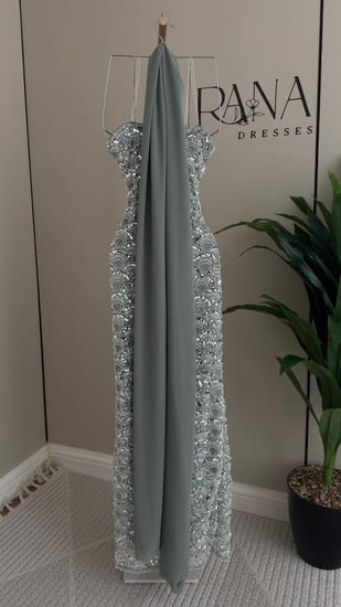 فستان سهره مطرز بالكامل