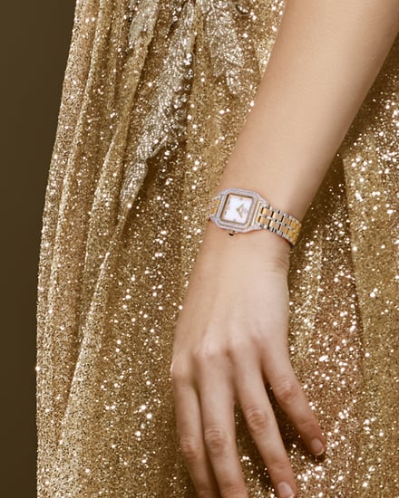 ساعة الماس نسائية ماركة جي اف فيرري فضي ذهبي موديل GF8102L