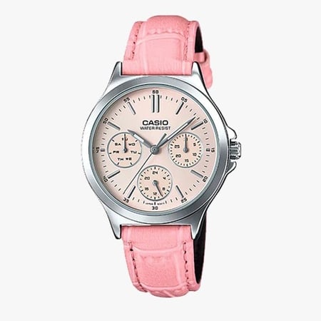 ساعة كاسيو جلد نسائي CASIO Multi Hands Women Formal Watch LTP-V300L-4AUDF