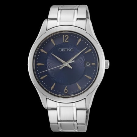 ساعة سيكو رجالي Seiko Analog Business Quartz Mens Classic Seiko SUR425P1, Silver, bracelet