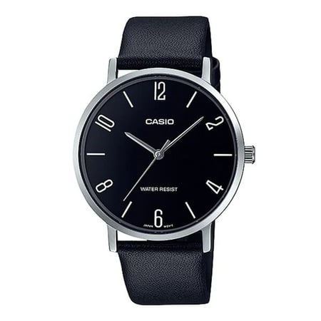 ساعة كاسيو جلد رجالي CASIO Analog Men Formal Watch MTP-VT01L-1B2UDF