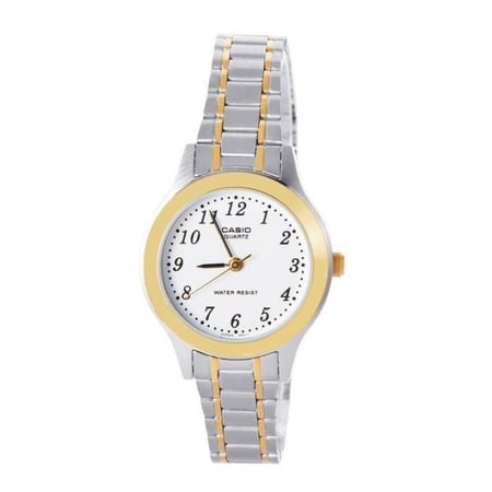 ساعة كاسيو نسائي بأرقام عربية لونين Ltp-1128g-7brdf