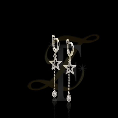 حلق (زركون) فضة عيار 925