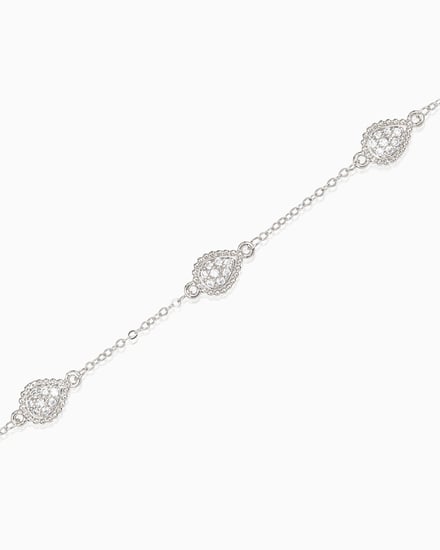 اسوارة نسائية ماسية بتصميم قطرة الندى المزينة بالزركون