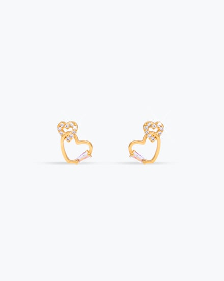 مجوهرات أطفال بتصميم القلوب المتشابكة مزين بالزركون