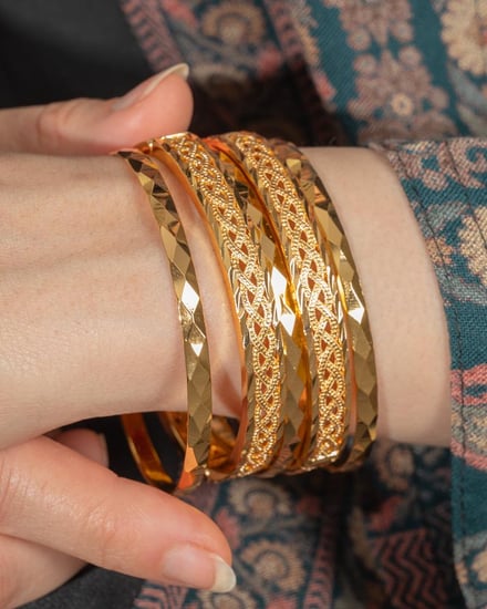 مكس بناجر ذهبية 5 حبات للأنثى الأنيقة