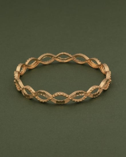 بناجر ذهبية بتصميم دائري / 2 حبة