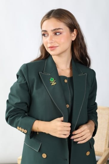 عباية بليزر باللون العشبي LA41