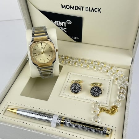 طقم ساعة رجالي من ماركة مومنت بلاك