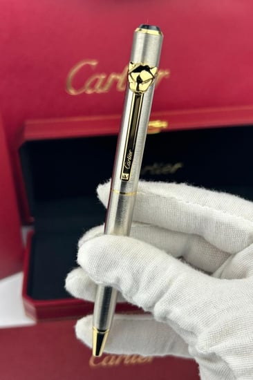 قلم كارتير رجالي فضي