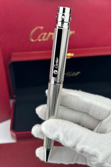 قلم كارتير رجالي فضي