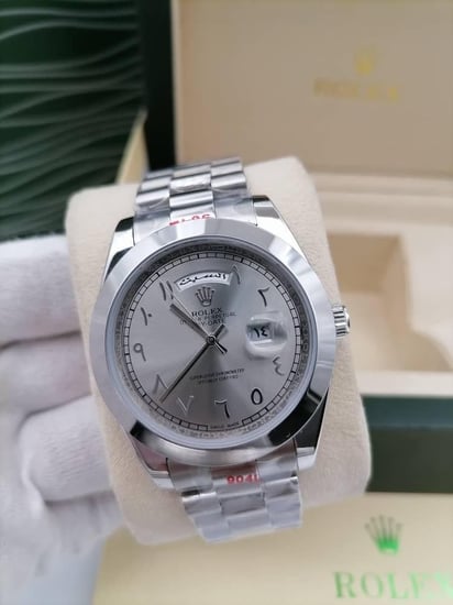 ساعة رولكس أويستر بربتشوال داي ديت مينا رمادي
