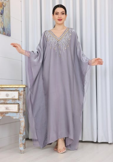 موديل جلابية نسائية راقية بستايل فضفاض