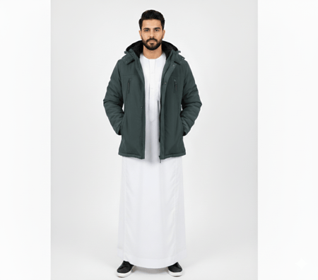 جاكيت رجالي شتوي اروما – زيتى