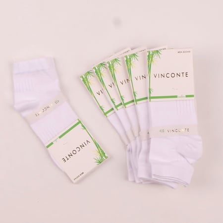 جوارب رجالى 6 ازواج (ابيض)