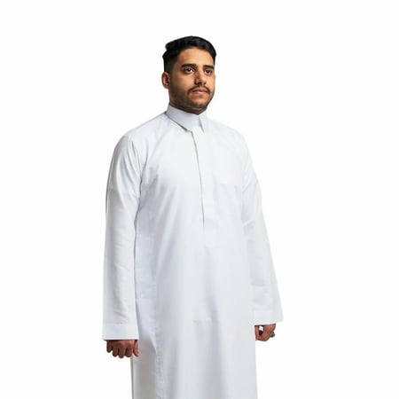 ثوب سعودي قلاب سحاب مخفي