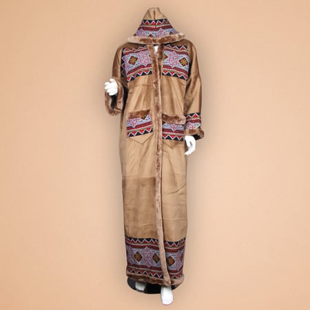 فروة نسائي سدو مطرز | فروة شتوية فاخرة تراثية