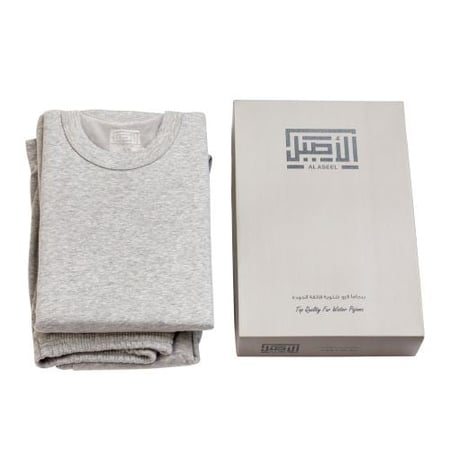 بجامة شتوي فرو الأصيل رصاصي فاتح