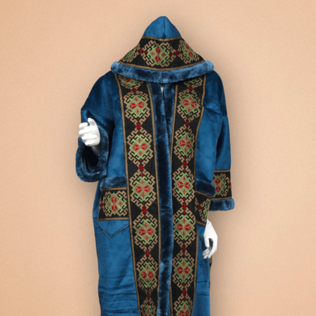 فروة نسائي سدو مطرز | فروة شتوية فاخرة تراثية