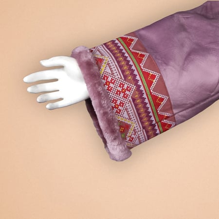 فروة نسائي سدو مطرز | فروة شتوية فاخرة تراثية