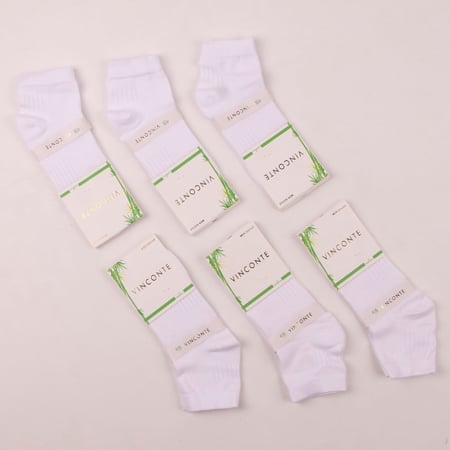 جوارب رجالى 6 ازواج (ابيض)