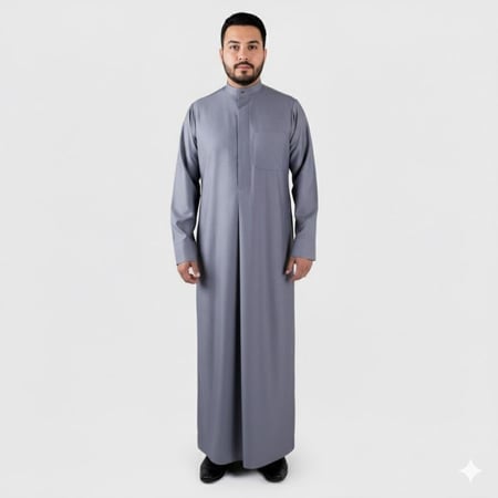 دشداشة كويتي شتوي سحاب | خامة فاخرة ودافئة