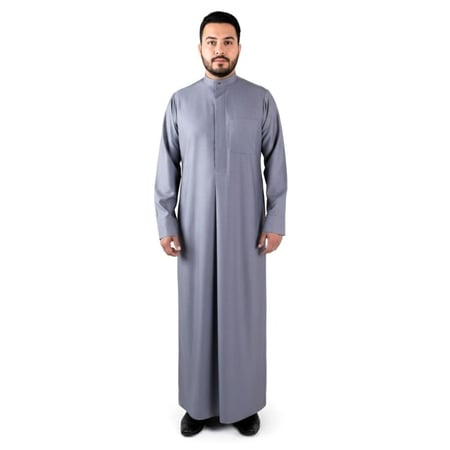 دشداشة رجالي شتوية سحاب (مقاس خاص)