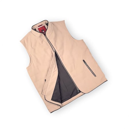 صدرية فرو مطرز ومبطن مضاد للوبر