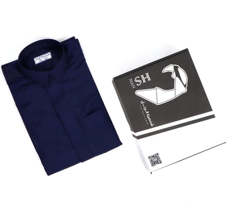 ثوب رجالي شتوي أسود سحاب (قلاب)