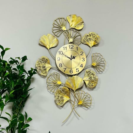 ساعة ولوحه جدارية حديد ذهبية اغصان شجر ساعات لوحات جدارية براويز رمضان