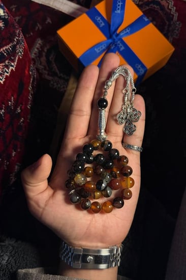 سبحة عقيق اصليه من اوب