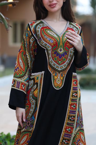 جلابيه بتدخيلات الخام البدوي