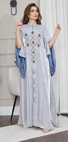 جلابيه بخام الاورجنزا بتطريز شك