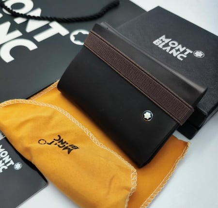 محفظة مونت بلانك لون اسود ربطة