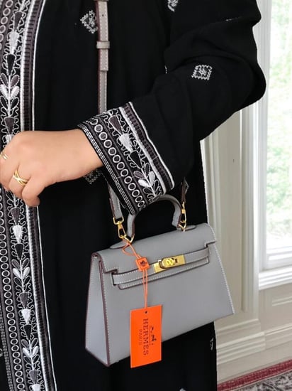 حقيبه  هيرمز Hermès رصاصي صغير