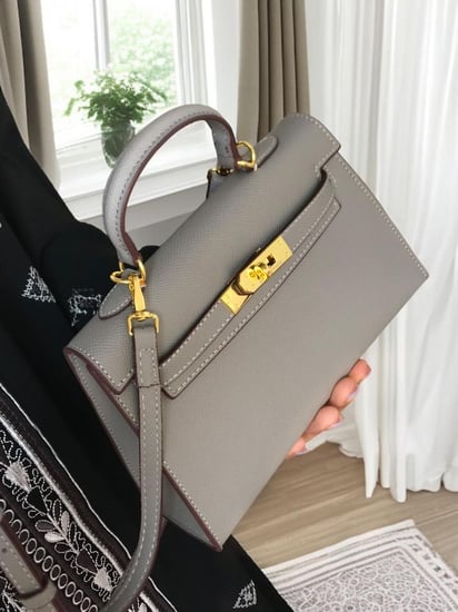 حقيبه  هيرمز Hermès رصاصي صغير