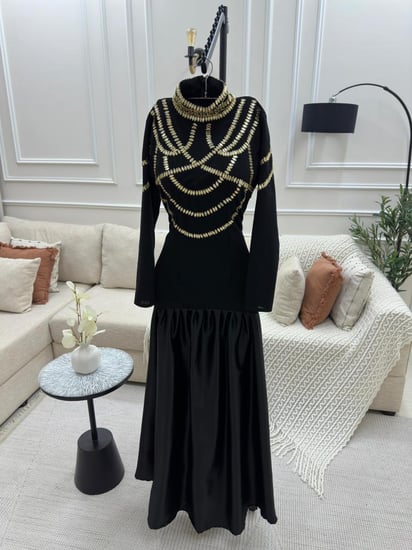 فستان سهره لون وردي خامه مياكدو عل تل