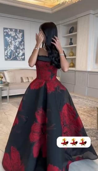 فستان طويل سهره انيق الخامة: تفته استرتش