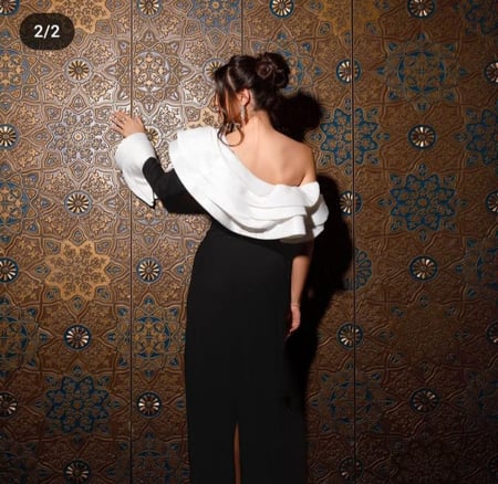 فستان سهره انيق الخامه :كريب استرتش