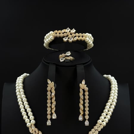 طقم اكسسوارات نسائي لولو زركون 5 قطع إصدار خاص بضمان على اللون – تصميم راقٍ لإطلالة مميزة RM-02038