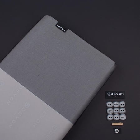 بوكس ديفون قماش شتوي سادة رمادي غامق