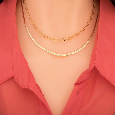 سلسال زركون ذهبي ناعم