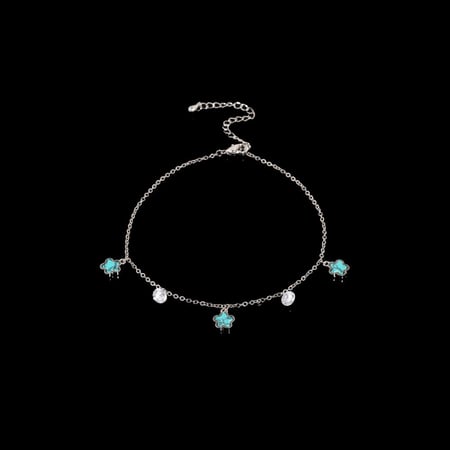 خلخال زركون فضي