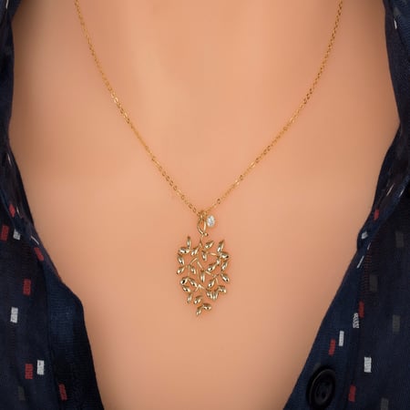 سلسال زركون ذهبي ناعم