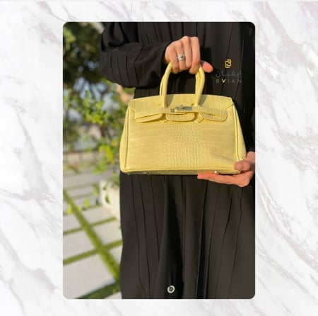 شنطة جلد - اصفر