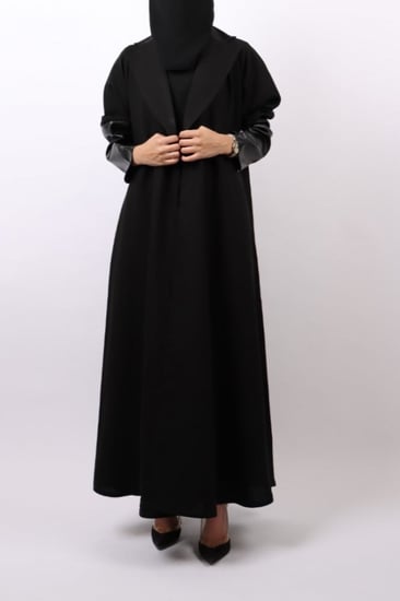 عباية نص كلوش - قماش أناقة (010)